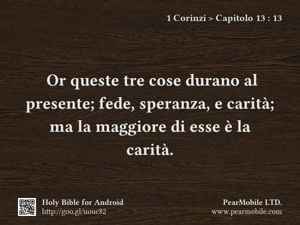 1 Corinzi, Capitolo 13:13